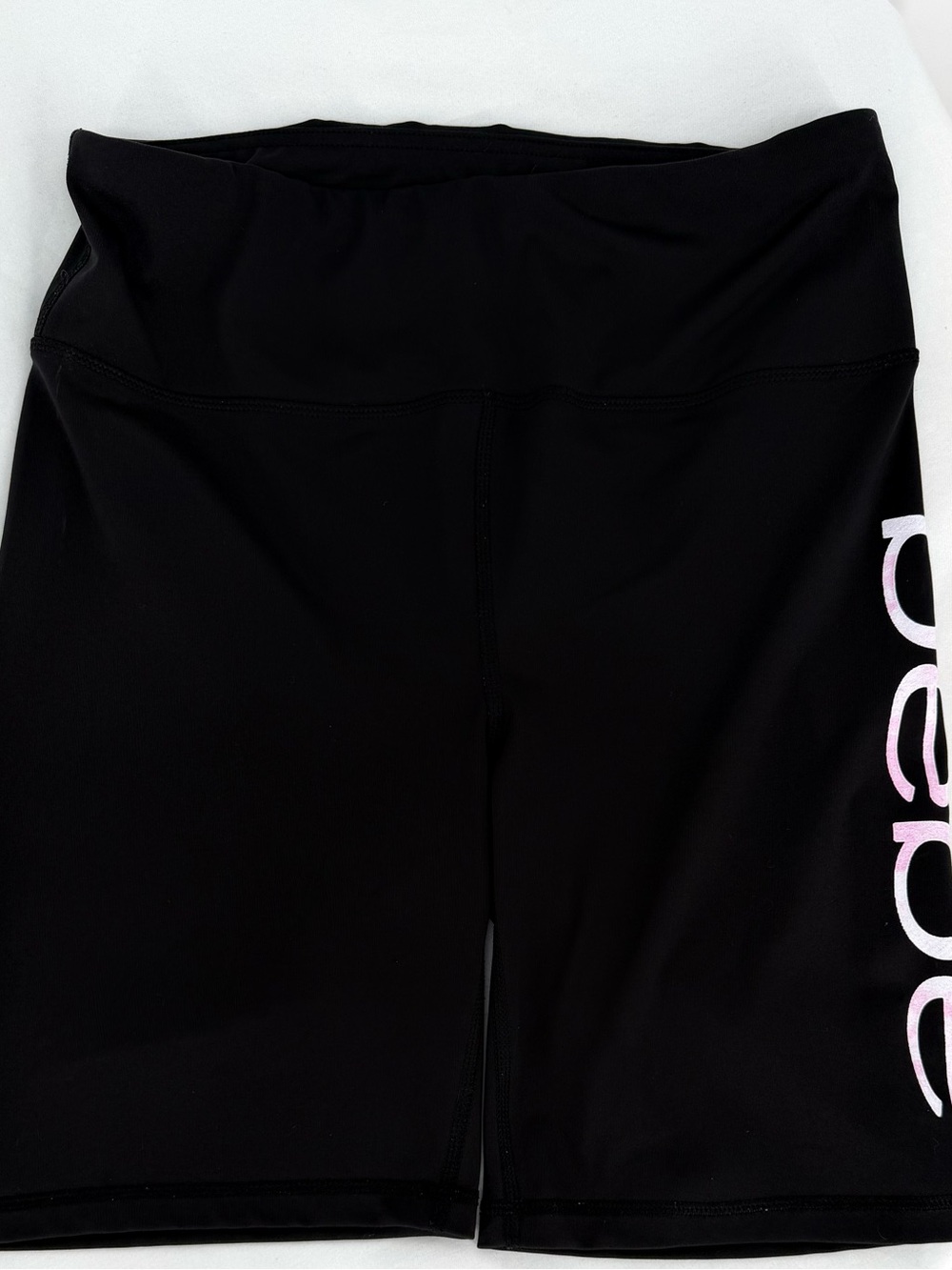 bebe Black Bike Shorts with Side Logo